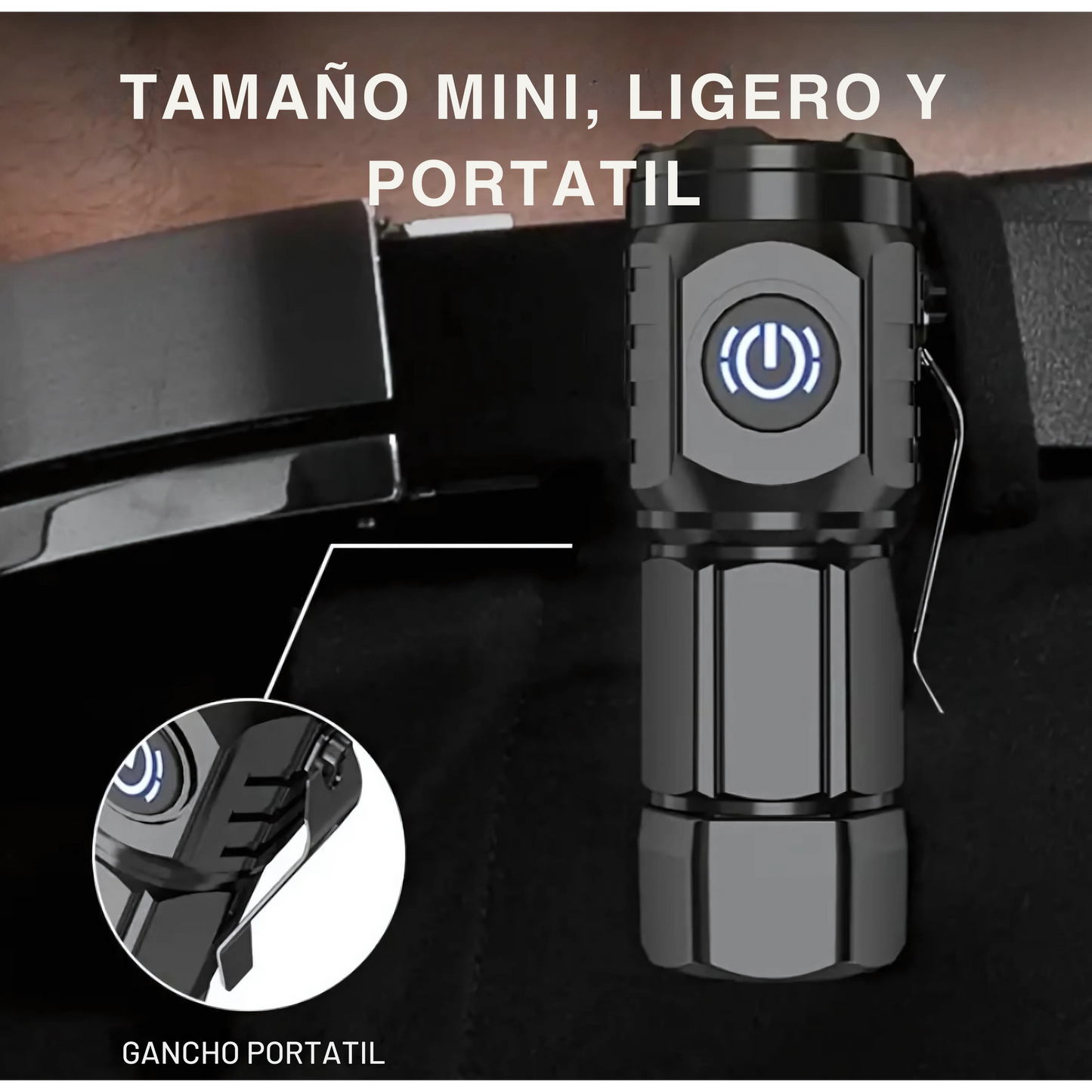 Mini linterna 3 led con iman